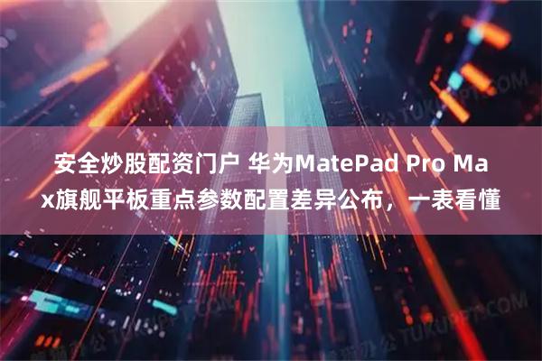 安全炒股配资门户 华为MatePad Pro Max旗舰平板重点参数配置差异公布，一表看懂